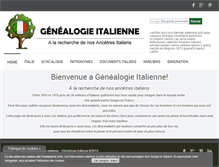 Tablet Screenshot of genealogieitalienne.com
